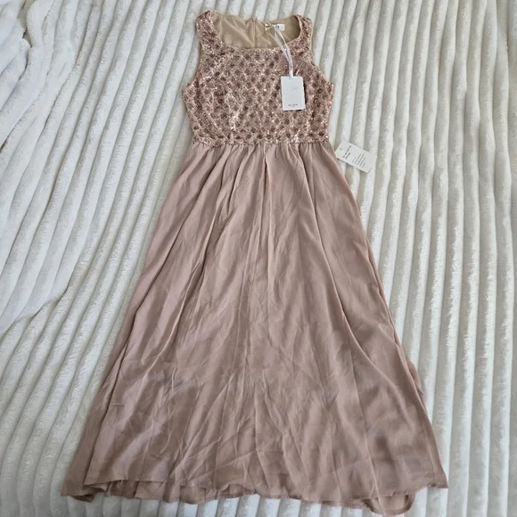 Champagne Formal Dress w/ Chiffon Jacket – Grace Karin Size S, NWT - Picture 2 of 5